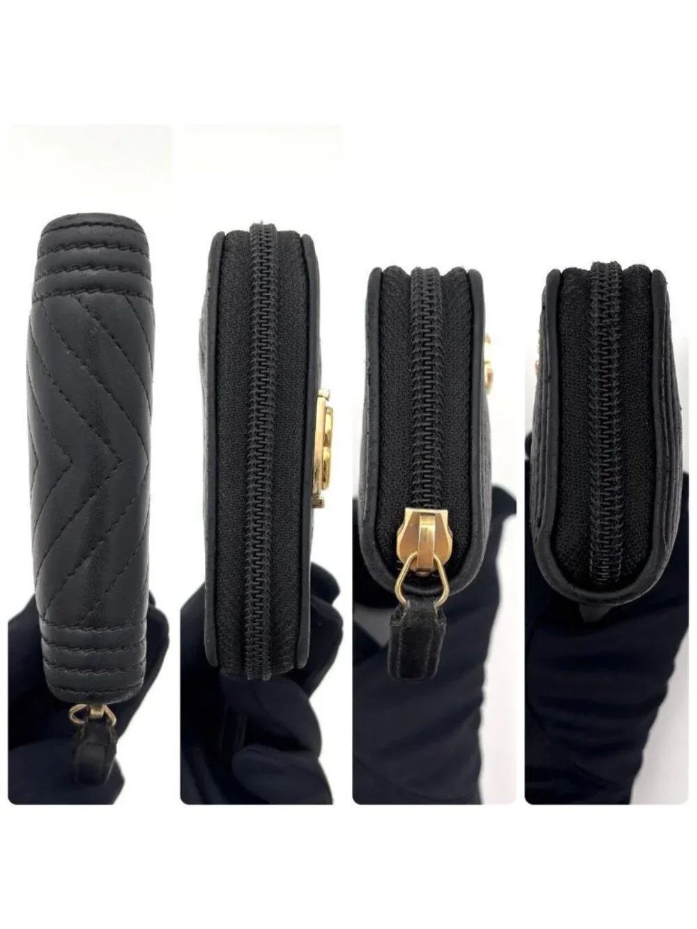 Chanel Boy She Blanc Coin Case Black Lambskin